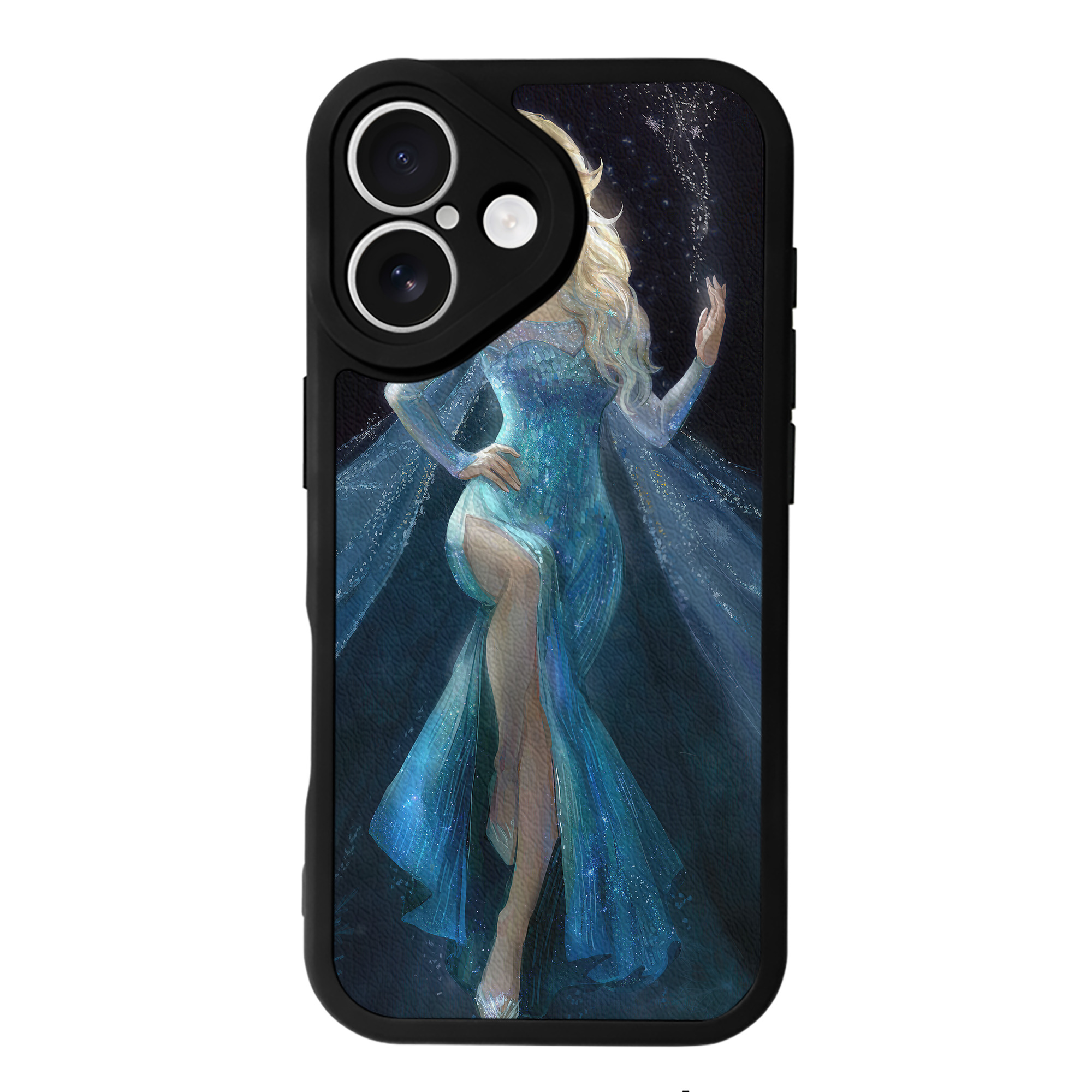 （画像用） アナと雪の女王 アンナ エルサ Frozen Anna Elsa 【iPhone 16シリーズ対応】シリコンスマホケース（レザー調） 材質：シリコン